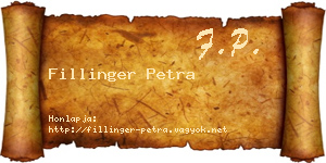 Fillinger Petra névjegykártya