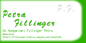 petra fillinger business card